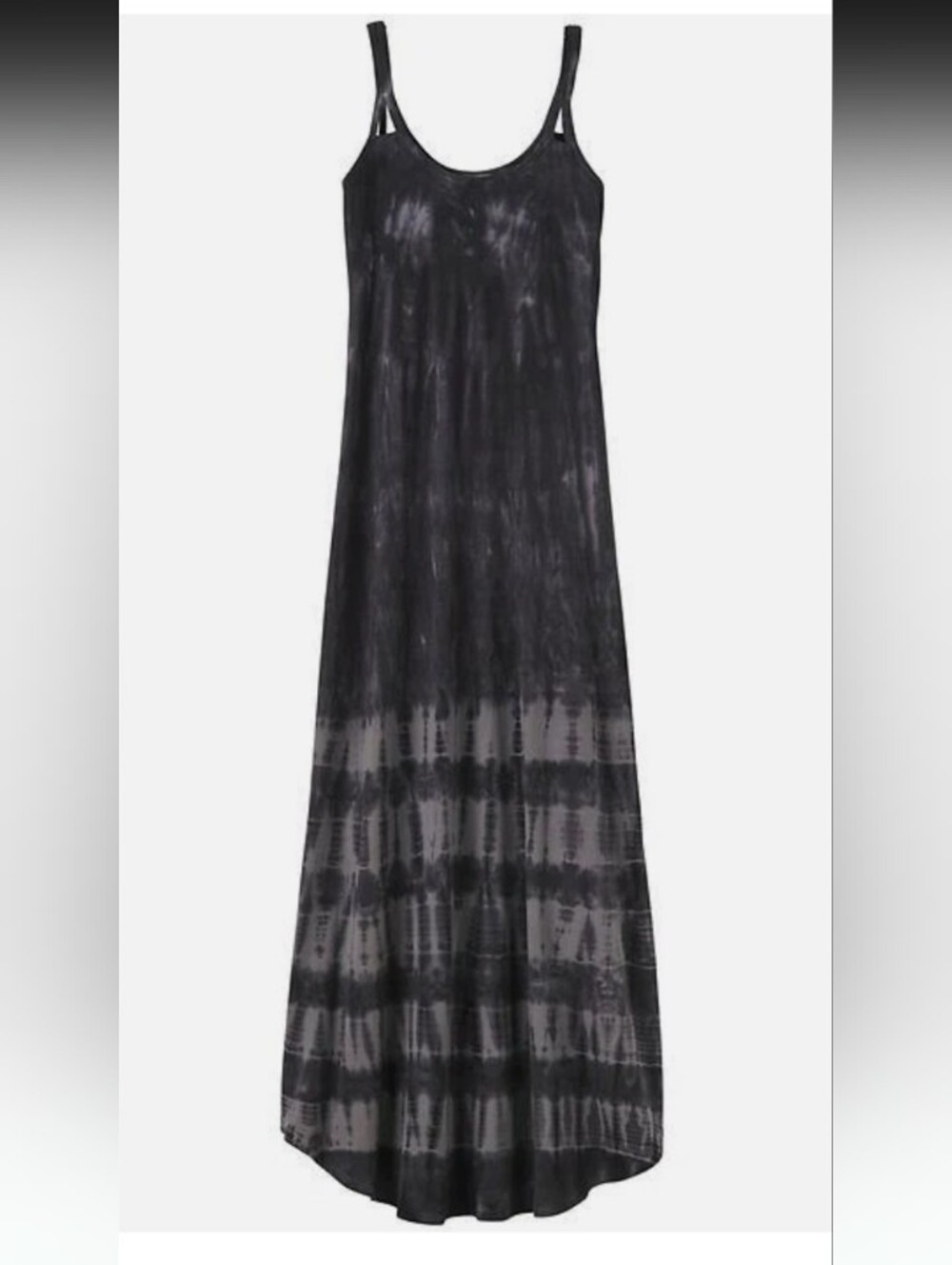 Athleta Black Tie-Dye Sleeveless Maxi Dress